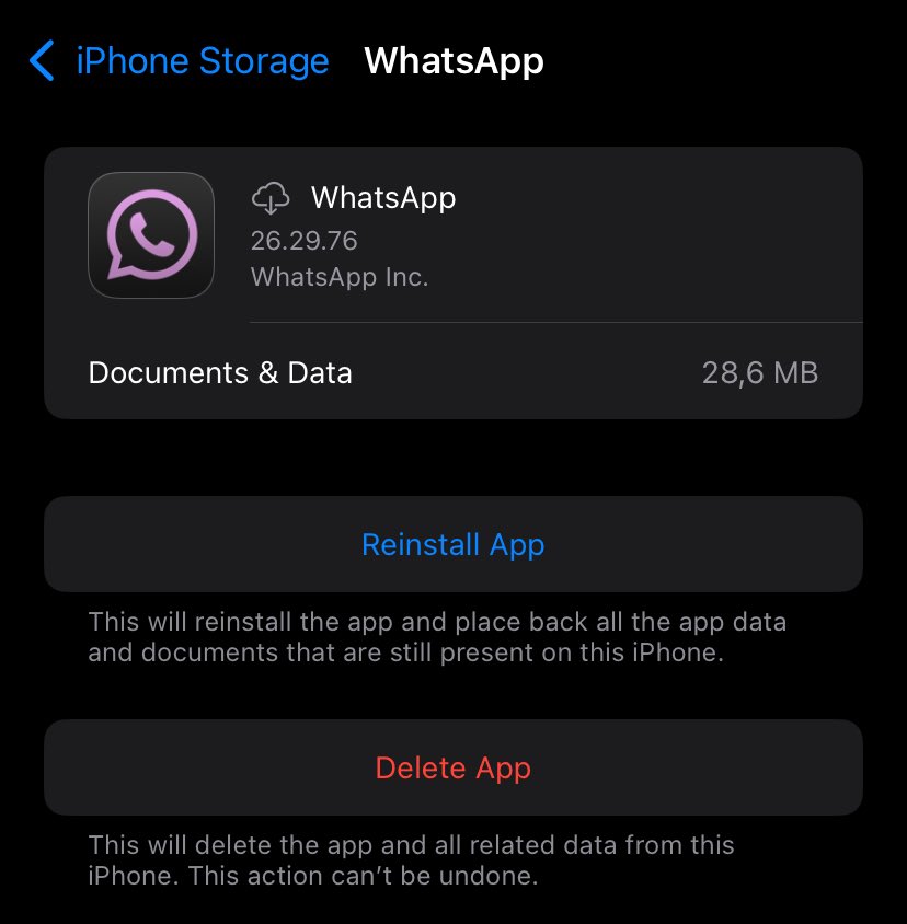 syfmwtf's tweet photo. @notsoc00lkid kalo kamu pake ios, bisa uninstall dulu kak, yg biru itu, tulisannya “offload app”. aku jg lagi ga aktif wa wkwk, kalo mau aktif lagi tinggal download lagi aja https://t.co/AaGXODNvpi