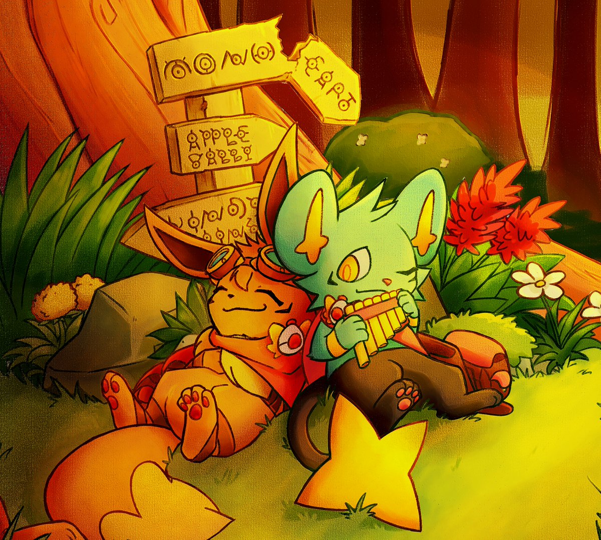 Jimmy0chan's tweet photo. Rest and melodies🎶🌅
#pokemon #pmd https://t.co/TwUQxewZuF