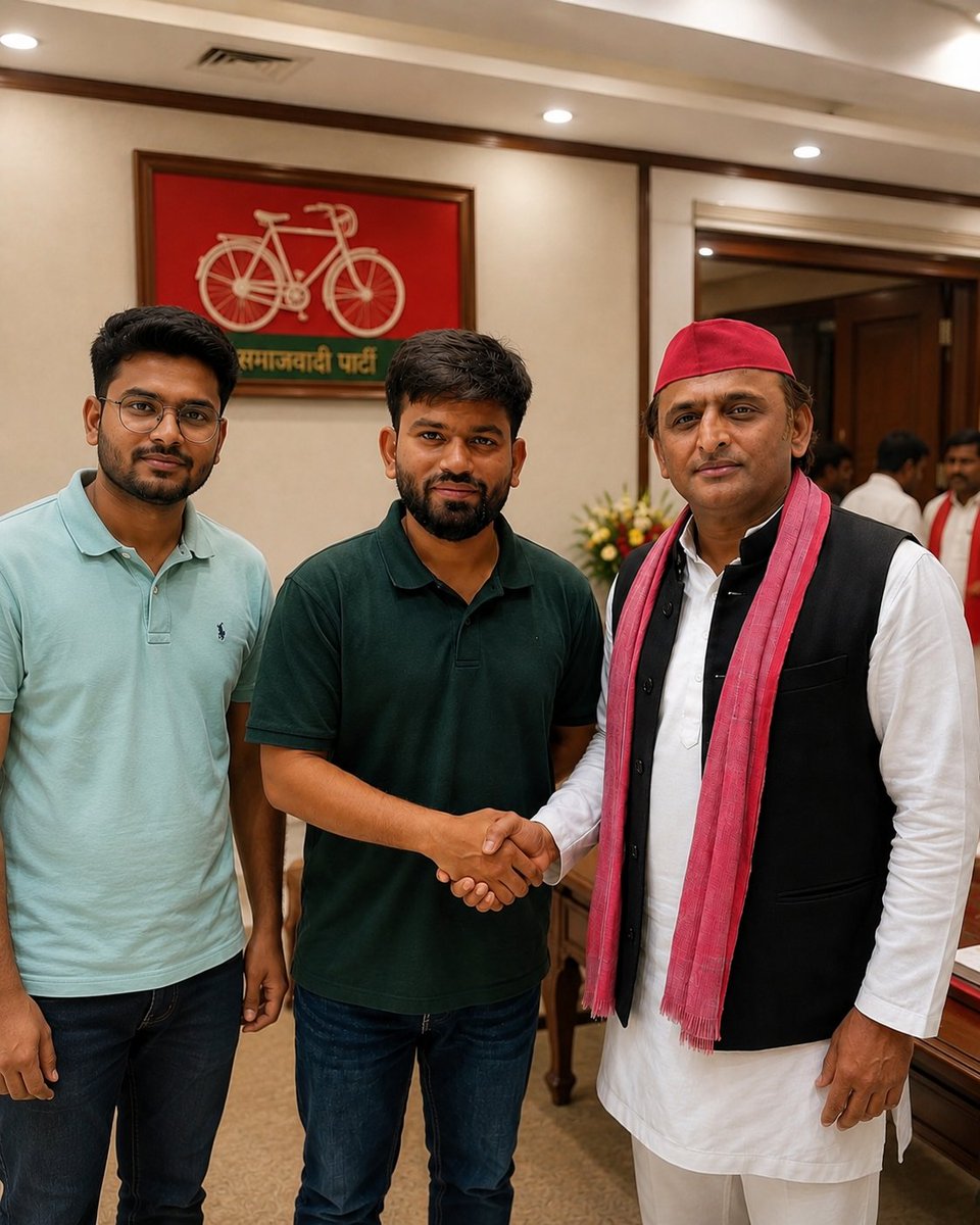 CJPDesk's tweet photo. आज मुलाकात पूर्व सीएम अखिलेश यादव जी से हुई है https://t.co/vkyFk68Nl0