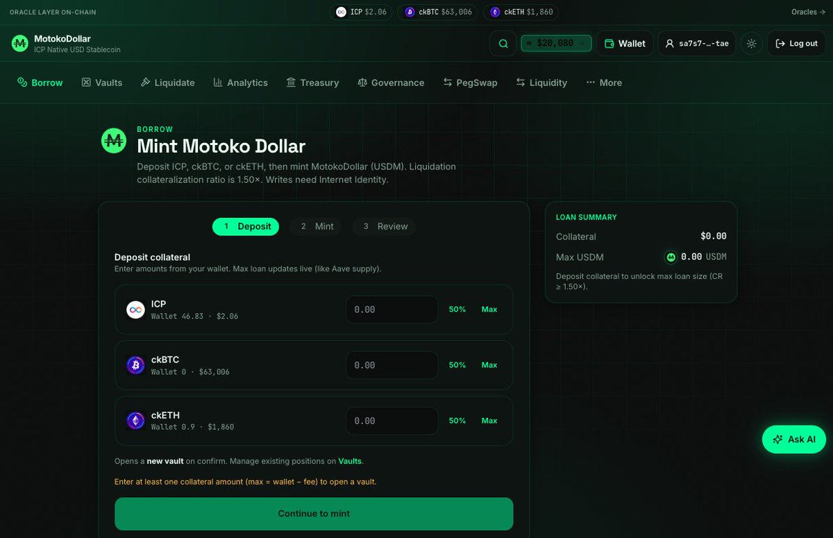 MotokoDollar's tweet photo. @Joi2James https://t.co/62IWJkZ8zQ - Go to Wallet / Deposit / Mint https://t.co/hR3gMQIGxj