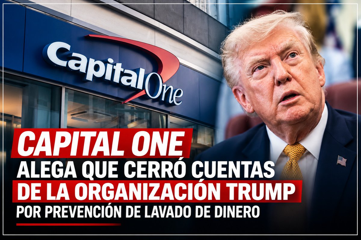 VocesDelCambio's tweet photo. 🇺🇸 💼 🔎 Capital One alega que cerró cuentas de la Organización Trump por prevención de lavado de dinero 📊 💰
#CapitalOne #DonaldTrump #EstadosUnidos #Finanzas #Banca #AML #LavadoDeDinero #Tribunales
https://t.co/1cURpFEEqc https://t.co/CO3LVN9uFE