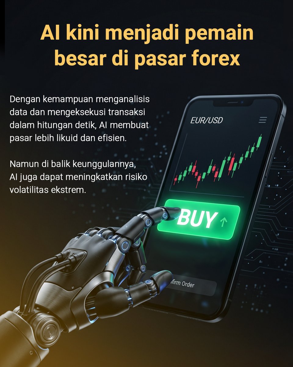seputarforex's tweet photo. (1/2)
AI membaca pasar lebih cepat dari manusia.
Tapi saat ribuan AI bereaksi bersamaan, apakah itu peluang atau ancaman bagi trader forex?
Cari tahu jawabannya di sini: https://t.co/PgyfXdFdOi
#ForexIndonesia #AITrading #TradingForex #forexindonesia #ForexTrader #InfoTrading https://t.co/hb8bwGwbnu
