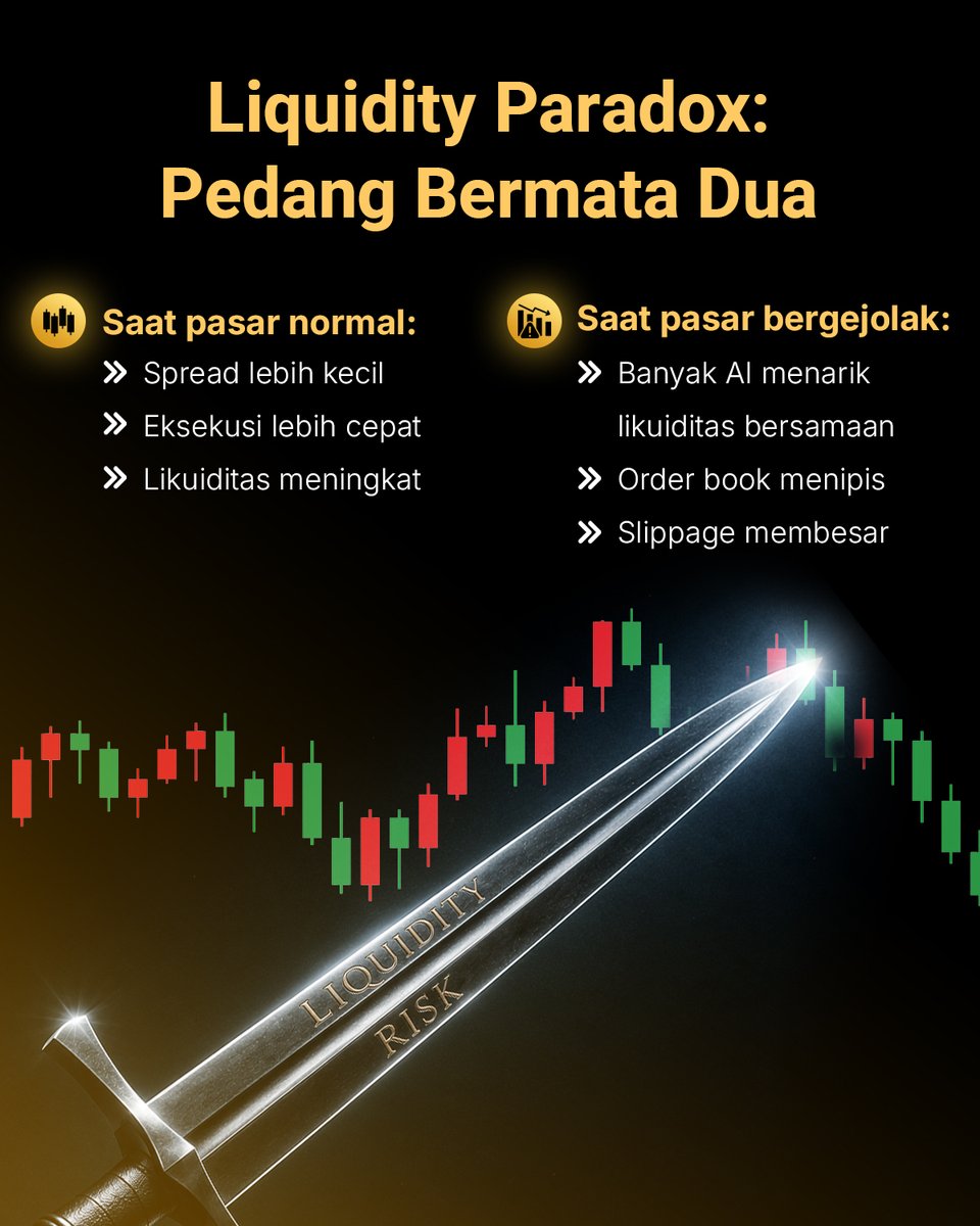 seputarforex's tweet photo. (1/2)
AI membaca pasar lebih cepat dari manusia.
Tapi saat ribuan AI bereaksi bersamaan, apakah itu peluang atau ancaman bagi trader forex?
Cari tahu jawabannya di sini: https://t.co/PgyfXdFdOi
#ForexIndonesia #AITrading #TradingForex #forexindonesia #ForexTrader #InfoTrading https://t.co/hb8bwGwbnu