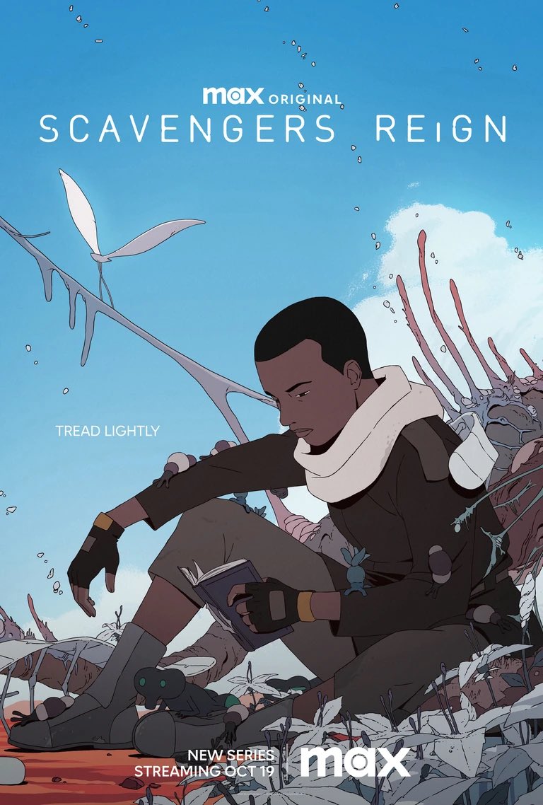Mothblossoms's tweet photo. Every year I grow more disappointed over the fact that season 2 of scavengers reign was never green lit :,3 https://t.co/lMLTLuzFtY