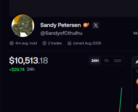IMakeRunnerss's tweet photo. Hold on, this may be crazy

Doom has the creator of the original game onboarded and hit 6m ATH so far

The mascot of the game is The Cacodemon

but I haven't seen any minted with fees to the creator of Doom, @sandyofCthulhu , only ones with fees redirected to the deployer wallet of $DOOM, which doesn't make sense, since he was onboarded.

HU7ddpgR6CWRiCYcL3Czg3KRfr2o9Lyn1xySS1G4Rurj

This is his wallet, you can check on-chain

https://t.co/5JhffVPV9J

His fomo profile above