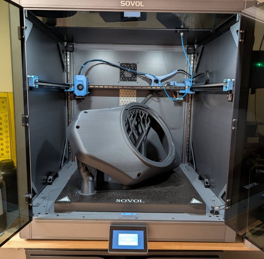 Sovol3d's tweet photo. 4 days. 1 print. 0 errors.
96 hours of trust between a maker and their machine. Custom sub box for a 2‑door Civic. Test‑fitted, ready to mount.
SV08 MAX: built for big prints. Built for makers who don't compromise. 🚗🔊
#SV08MAX #CarAudio #4DayPrint #ZeroErrors #SovolCommunity https://t.co/fZzWr9kaGo