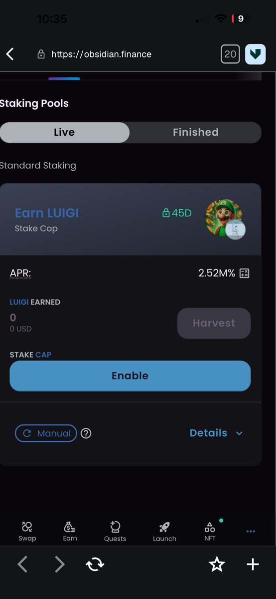 RyoshiBaby's tweet photo. To give back to the top @LockInCronos holders we have a juicy single stake pool on @ObsidianSwap 
If this gets filled quickly we will make others rewarding $Cap and/or $CRO @CronosApp …currently 2.52million% Apr
@BANGERdotmeme 

https://t.co/NTwmsUDOA4 https://t.co/2SnM8ifb2x