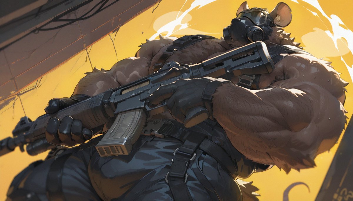 AenGom_AI's tweet photo. Mercenary

#Bara #Furry #Aiart https://t.co/gq1VP7kuqF