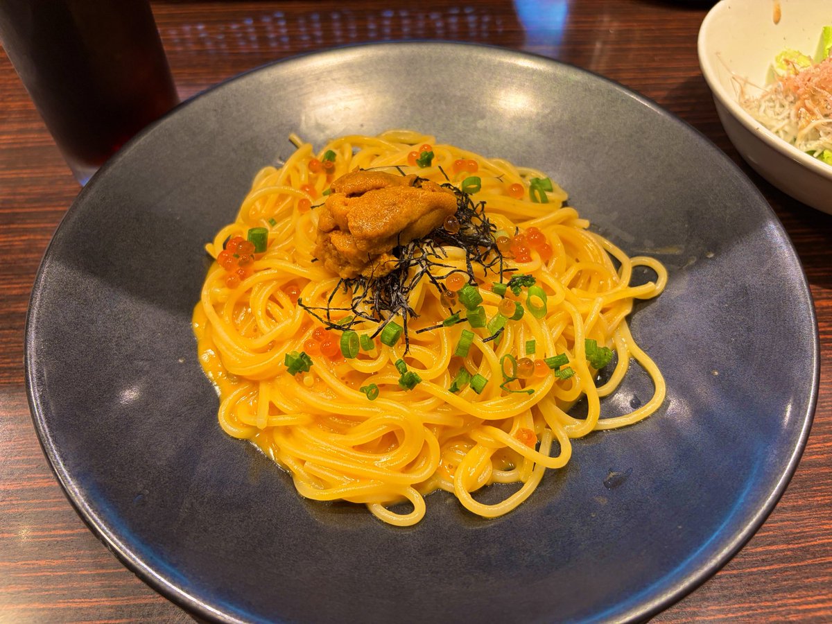 hotChicken_sp's tweet photo. うにいくらパスタ！！ https://t.co/MJtUvczUaU