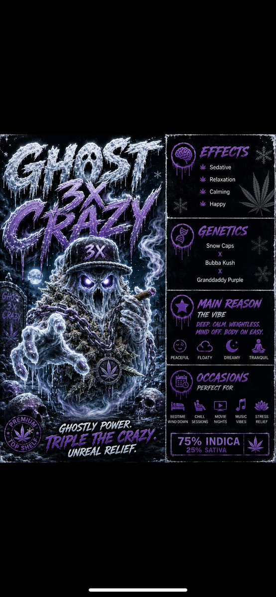 tyzzy515's tweet photo. Snow Caps: Ghost 3xCrazy
#bmorefreaks #baltimore #eastbaltimore #westbaltimorefreaks #dmvfreaks #baltimorelinkup #baltimoreweed #bmoreweed #baltimoreplug #baltimore420 #baltimorelink https://t.co/7V79xwg6zb