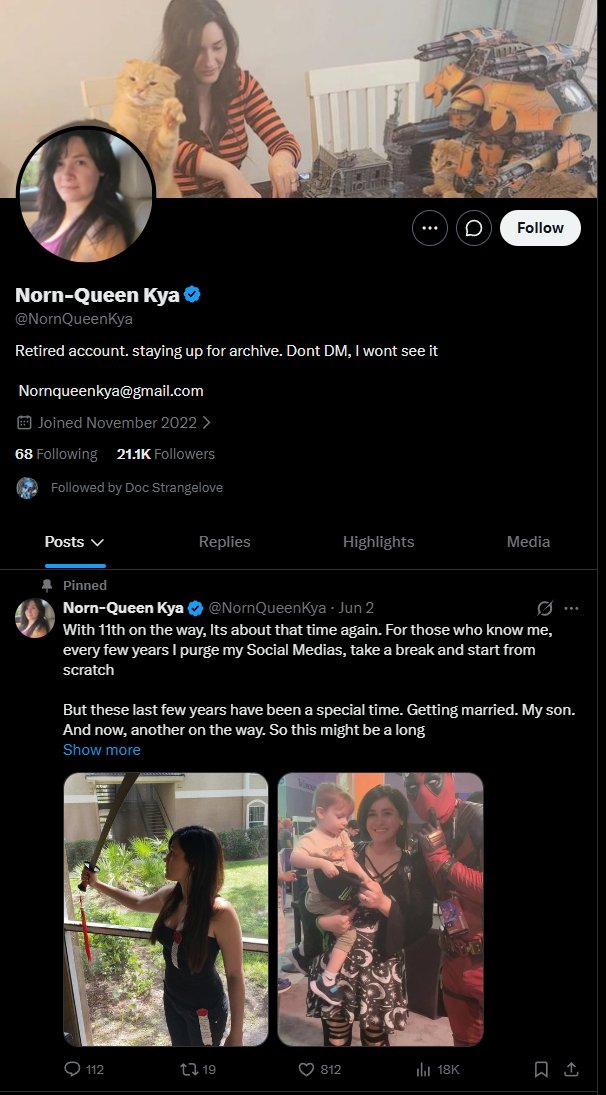 M_Bohemond's tweet photo. >admitted to being a social media grifter and quit Warhammer
>said she'd delete her account
>still hasn't https://t.co/gLkvE1A6FZ