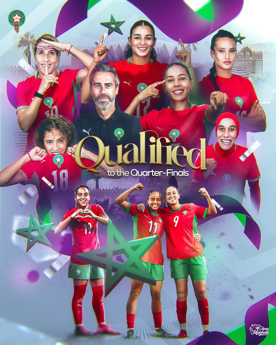 SWorld77267's tweet photo. 📊 The Moroccan national team, the host, reached the quarter-finals of the 2026 Women's Africa Cup of Nations, topping their group after a 0-0 draw with Senegal . 
  #WAFCON2026 | 
#TotalEnergiesWAFCON2026 https://t.co/9wbudO9PYG
