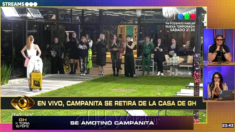 NY_Watcher's tweet photo. #GH2026 The NEXT Housemate EVICTED from the #GranHermano House is->CAMPANITA<-🚪🚶‍♀️Which means->SOL<-is SAFE and the Rigging Continues-Another GH Dumb Mistake-Campanita didn't want to leave and rebelled against BIG in her own Special Way then Left giving a Historical Show Moment🤔 https://t.co/mQRMJ4DbRA