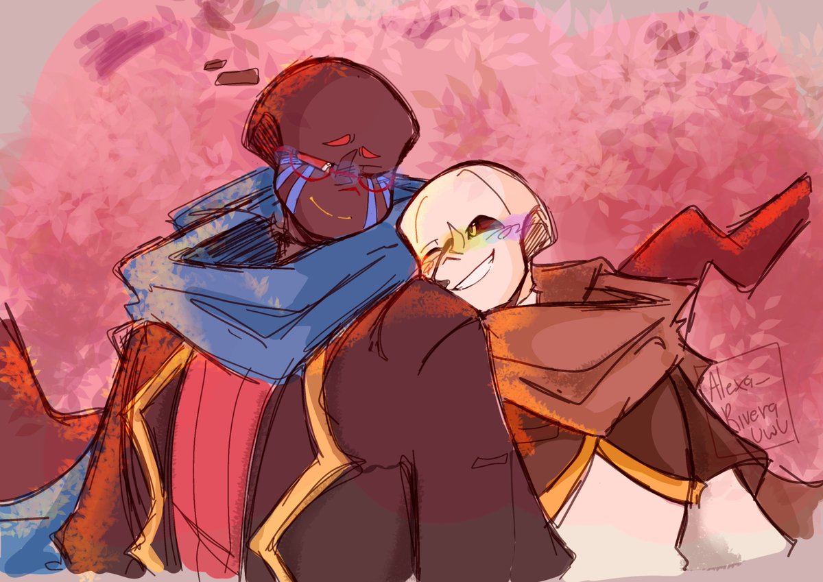 AlexaRiverauwu's tweet photo. °/Even though a lot has happened... and life no longer seems to have any color... I still hold onto the hope that better days will come ✨💕\°

 A lovely little drawing of my parents; I hope you like it <'3💕

#Errorink #ErrorSans #Inksans #UndertaleAus https://t.co/DxY66yukAT