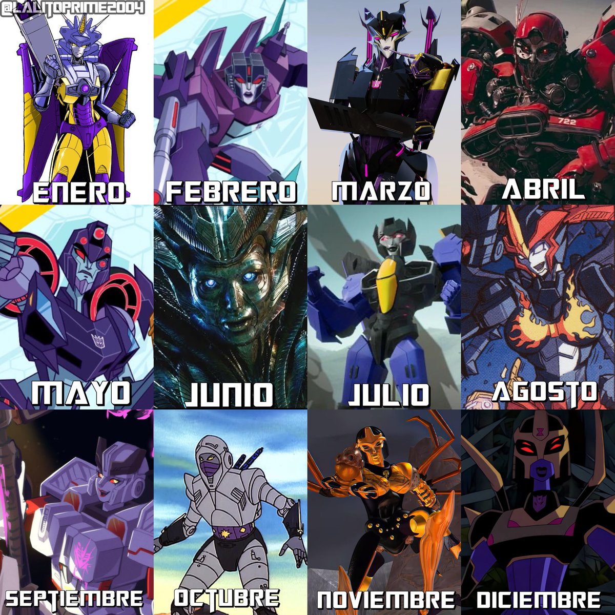 LalitoPrime2004's tweet photo. Okay chicos, a petición de @Panzagon_LC hice otra version de las villanas de Transformers segun tu mes de nacimiento. https://t.co/Ba5HXD5Pu1