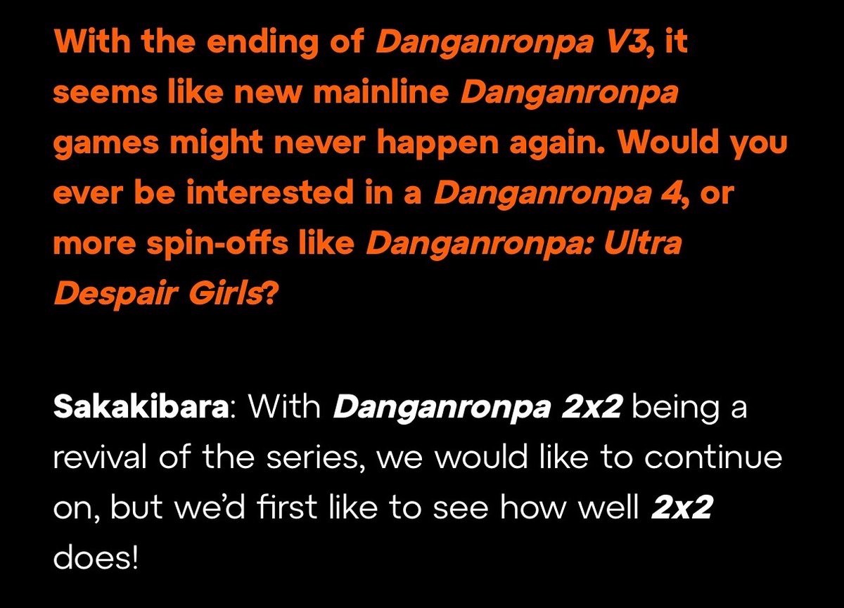 WeebyNewz's tweet photo. I’m so glad they confirmed that 2x2 is a series revival and not just a one off anniversary thing! 

DANGANRONPA IS BACK BABY https://t.co/uHNJKAA7Pk