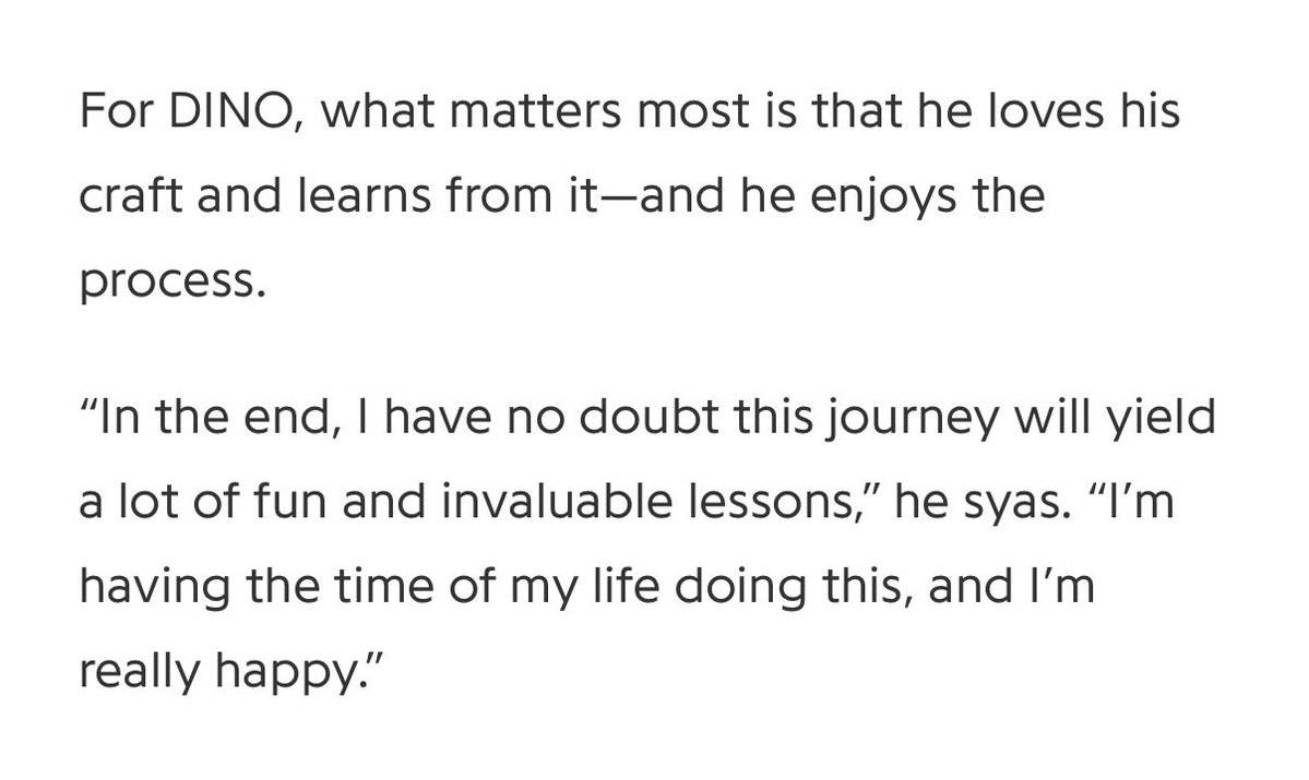 minghaocheoI_'s tweet photo. For DINO, what matters most is that he loves his craft and learns from it—and he enjoys the process.

🦦 In the end, I have no doubt this journey will yield a lot of fun and invaluable lessons. I’m having the time of my life doing this, and I’m really happy.

🥹🥹🥹🥹 https://t.co/tFvKyjJeFo