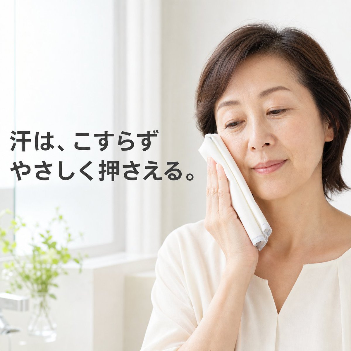 eporashe333's tweet photo. 汗を拭くたび、タオルで肌をこすっていませんか？

夏は、汗を拭く回数が増える季節。
拭くときは、タオルやハンカチを肌にそっと当てて、やさしく押さえるだけ。
今日から変えられる、小さな美容習慣です。

#夏のスキンケア #エポラーシェ https://t.co/Sjyy4I8DVf
