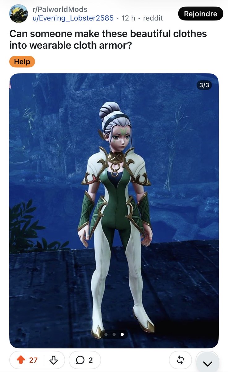 peeaanuuutt's tweet photo. @Palworld_EN Please add NPC outfit as wearable cloth armor. It could be a questline reward for exemple, kind of like the Depresso one and also the tower boss outfit would be nice. It could be a great improvement to player customization. https://t.co/a5e4iFKN5D
