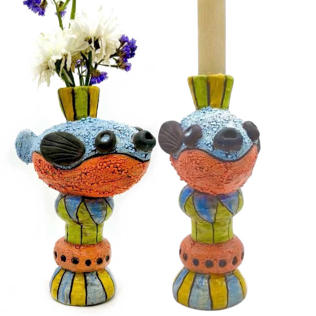 ZenCatPottery's tweet photo. Ceramic Fish Vase or Candle Holder https://t.co/rVBzX51kIN
#PufferFish #Blowfish #CeramicCandleHolder #CeramicCandlestick #WhimsicalDecor #WhimsicalDecoration #ColorfulCandlestick #ColorfulCandleHolder #WhimsicalCandlestick https://t.co/bukZhMqw2G