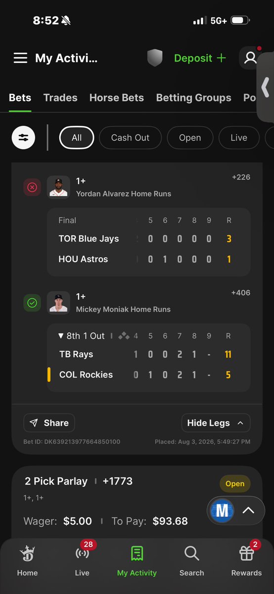Caadeett's tweet photo. @MLB_HRTracker Watch yordan go yard next game smh https://t.co/DD107CTy3r