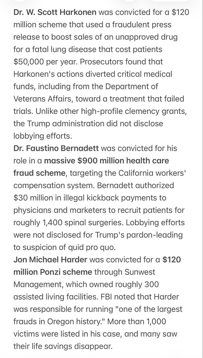 TheTideisHigh23's tweet photo. @VP @WHFraudTF F*ck off, JD.
You are complicit in pardoning over 70 fraudsters, including those convicted of drugging and performing unnecessary surgeries on the elderly. Many of your pardons have been linked to kickbacks.
Follow the money. #RIPGOP https://t.co/kjTwHRvzth