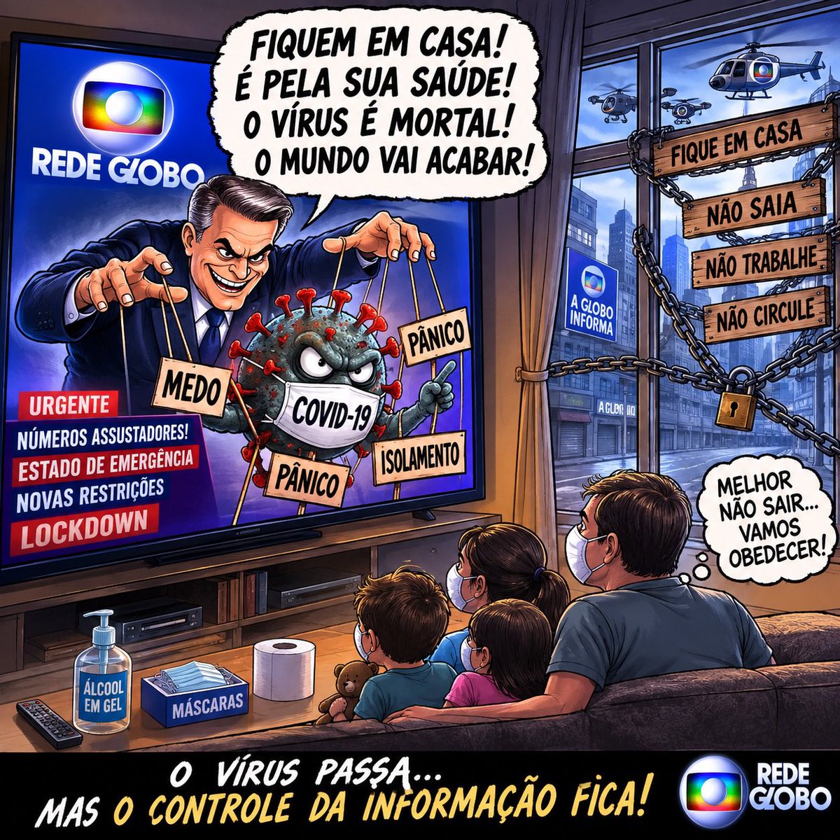 ujuelias's tweet photo. @pfigueiredo08 Quero saber quando a Rede Globo vai assumir a m… que fez, a imprensa que mais propagou essa farsa do fica em casa, com seus artistas militantes, enquanto as pessoas adoeciam em casa principalmente psicologicamente, mas eles nunca deixaram de ir e vir, canalhas FDPs. https://t.co/vokqsHlZQT