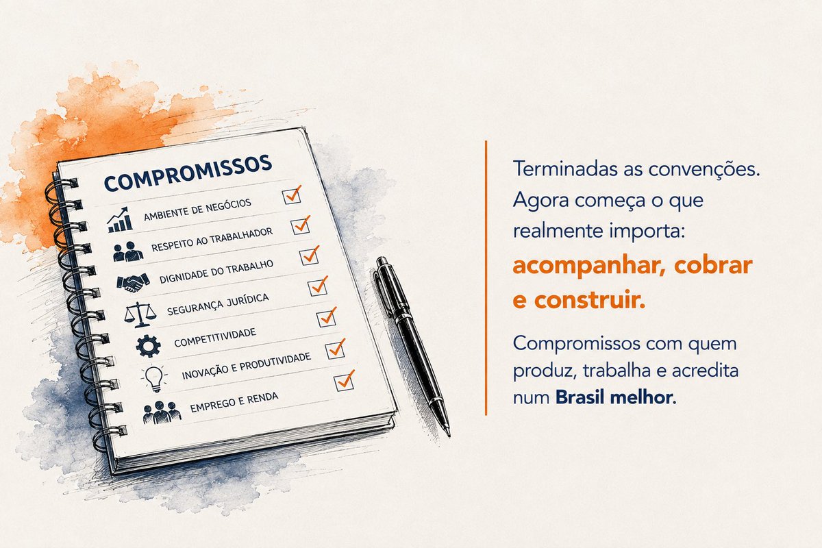 JosJorgeJr1's tweet photo. Terminadas as convenções, começa a fase mais importante das eleições que é discutir propostas e cobrar compromissos. O Brasil precisa de mais ambiente de negócios, segurança jurídica, competitividade, inovação e respeito ao trabalhador. Menos discursos. Mais soluções. https://t.co/WBRzoIcyVE