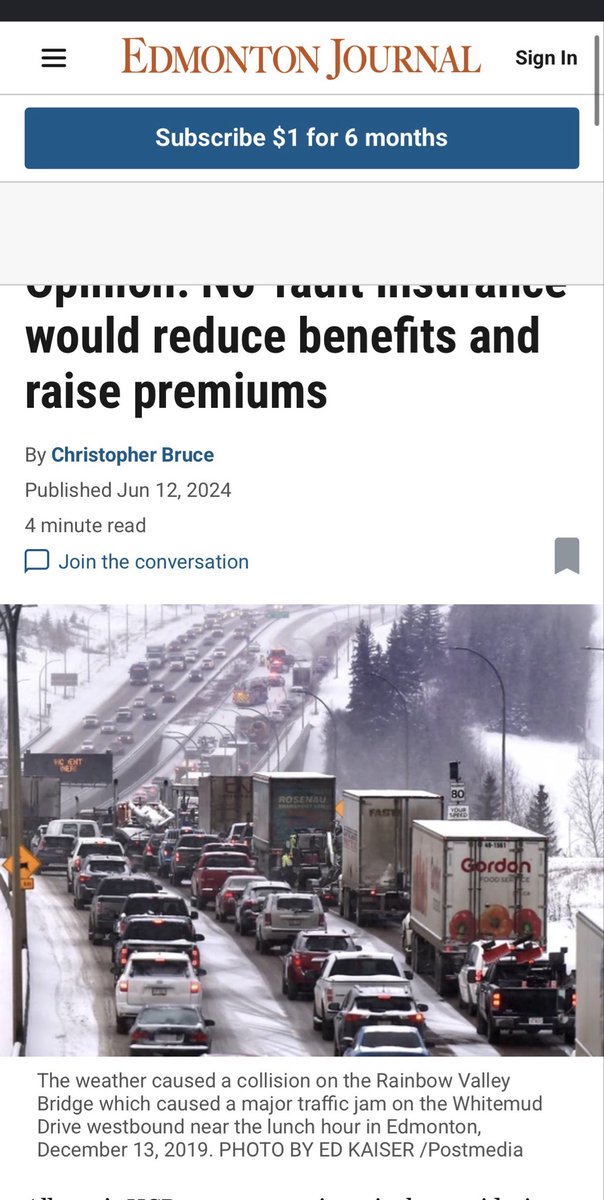 Kurtis7678's tweet photo. @NAFOmememaker This is a picture taken by the Edmonton post about insurance. If you’re gonna spread misinformation, take your own photos. https://t.co/lFEdGUBC0S