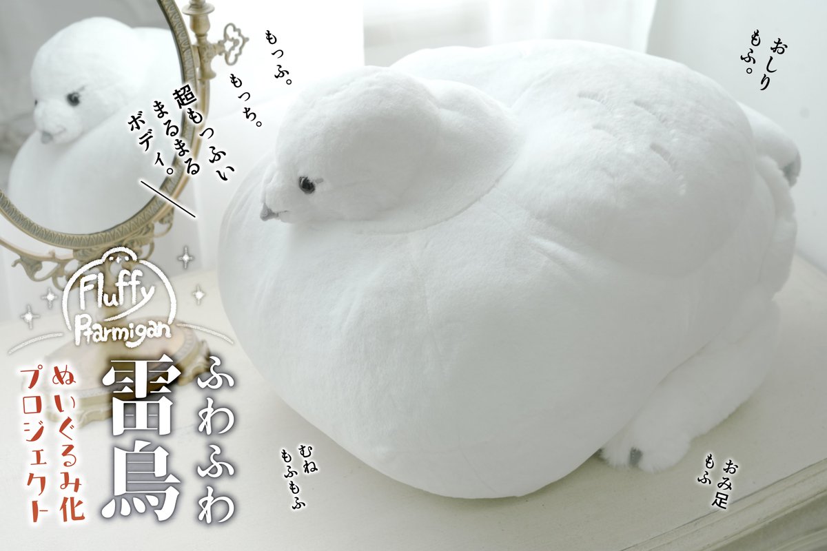 CF_Creation's tweet photo. 【🐤クラファン開催中🐤】

ー極上のモフみー
「ふわふわ雷鳥」のぬいぐるみ化プロジェクト

鳥好きさんには堪らないぬいぐるみ💕
雷鳥を存分にもふもふできちゃいます‼️
こだわり抜いて再現しましたので
ぜひご支援お願いします🙇‍♀️

▼詳細はこちら
https://t.co/aW5yqbMiqQ

@eichi_illust https://t.co/fIgesyQTwv