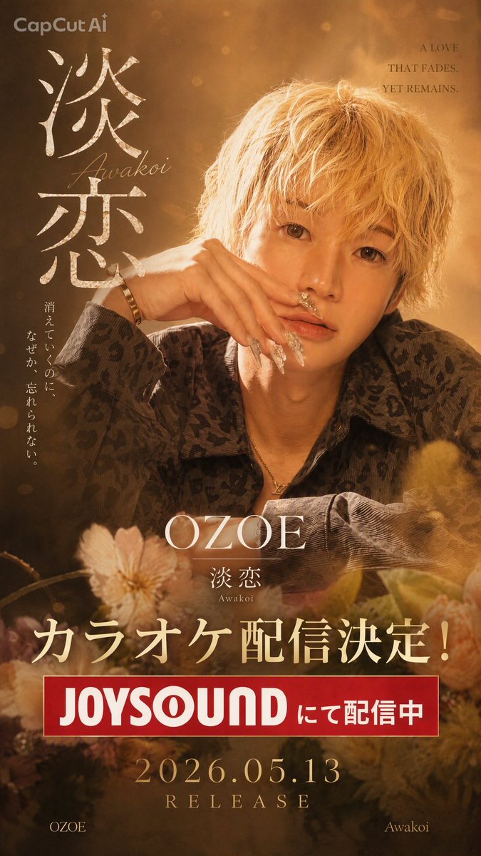 vozov80's tweet photo. なんとまた1つ夢が叶いました🥺
本日からJOYSOUNDに淡恋が入ってます‼️
ほんとに夢みたいでまだ信じられないです🥺
良かったら歌ってください✨ https://t.co/ycqa4fvYJx