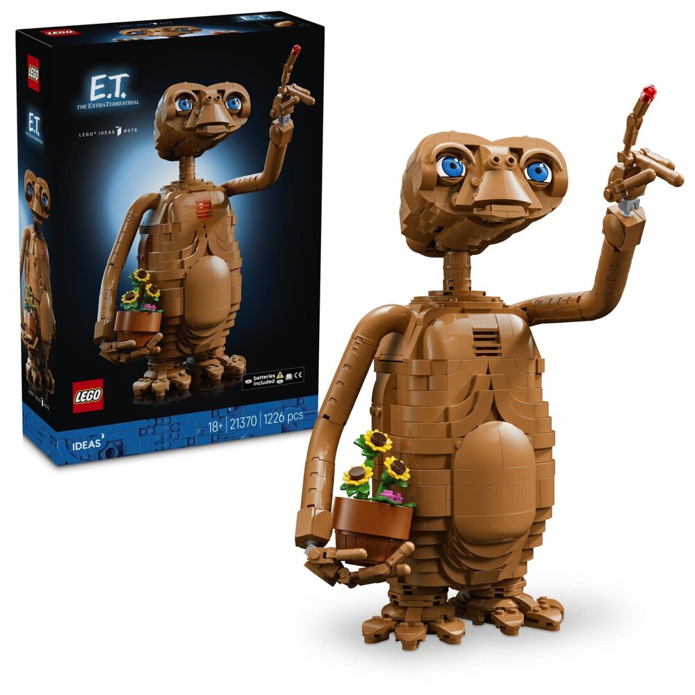 fashionpressnet's tweet photo. 「E.T.」モチーフのレゴセット、赤い指先＆心臓が光る仕掛けも - https://t.co/48aADzOKm1 https://t.co/n8eJ3WlSMG