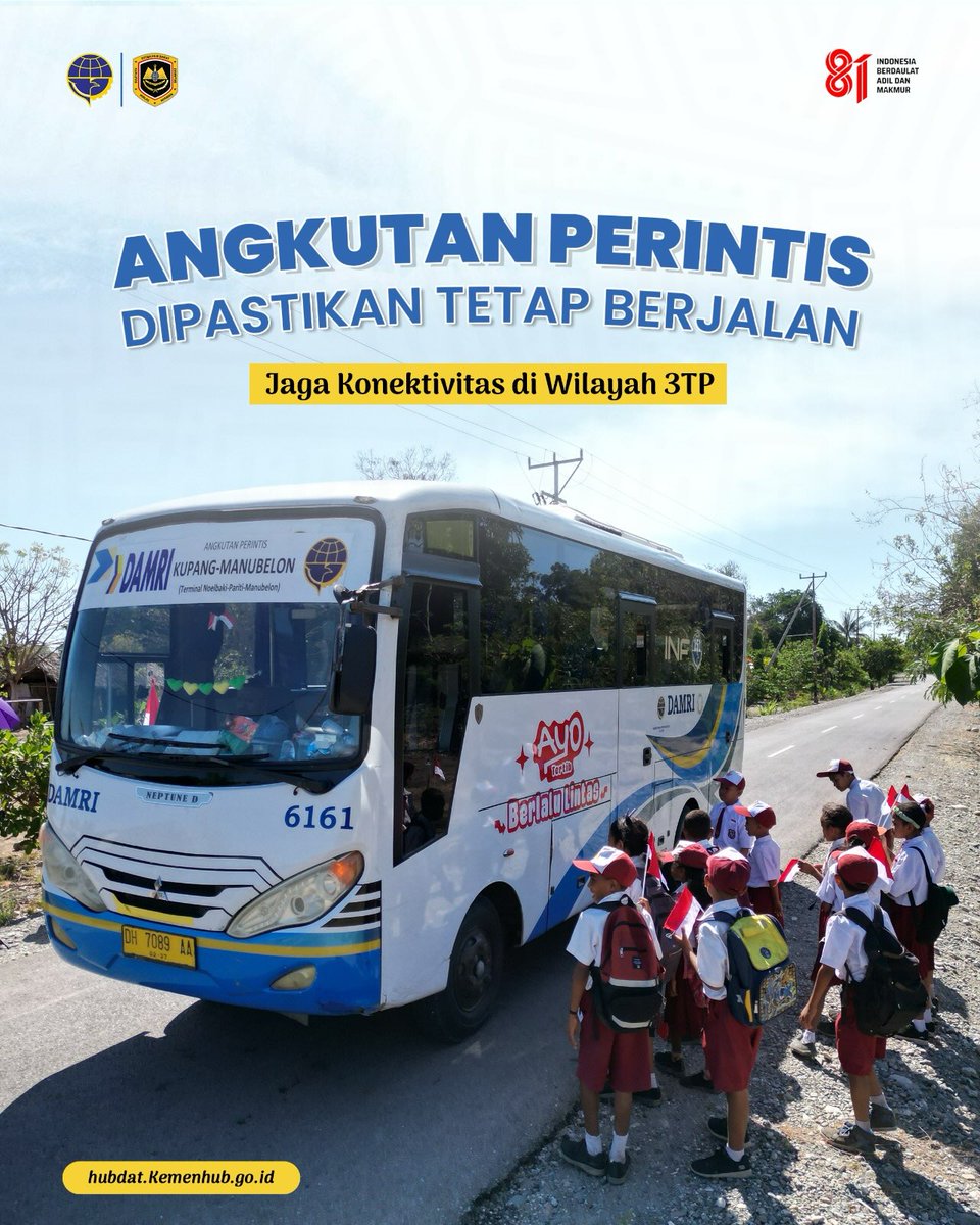 hubdat151's tweet photo. Direktorat Jenderal Perhubungan Darat (Ditjen Hubdat) pastikan Angkutan Perintis tetap berjalan, guna menjaha konektivitas di wilayah 3TP 🇮🇩

#MenghubungkanIndonesia
#LewatDarat
#KitaMulaiCaraBaru
#BijakBermobilitas https://t.co/aijGbXa4cA