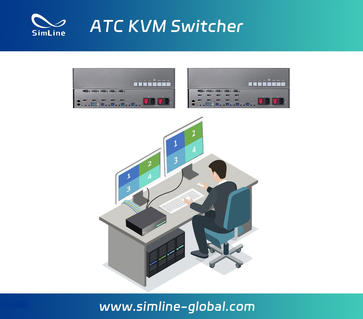 simlineglobal's tweet photo. SimLine 4-Channel DP KVM Switch — Purpose-Built for ATC.😊

Designed for seamless switching between primary and backup automation systems, this switch delivers the reliability and performance air traffic control demands.

📩 info@simline.cn

https://t.co/IvmVewlJSZ https://t.co/D76cvEOlTh