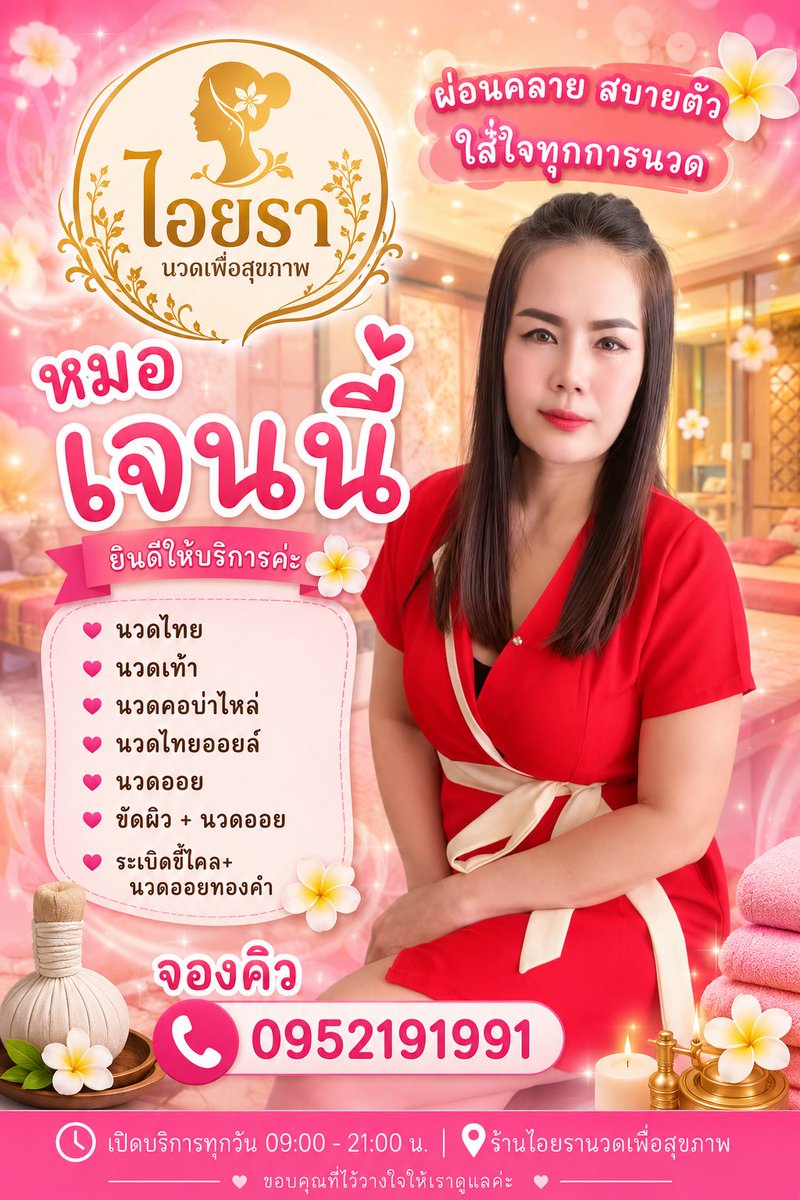 Massagey1122's tweet photo. คิวงานหมอว่างค่ะ
รับนวด นวด��ทย นวดออย นวดคอบ่าไหล่
ขัดผิว + นวดออย นวดเท้า นวดไทยออยล์
#นวดบางพลี #นวดบางนา #นวดสมุทรปราการ #นวดเทพารักษ์ #นวดหนามแดง
#รับหน้าร้านและนอกสถานที่
#สอบถามและจองคิวได้ที่แอดมินร้านหรือ 
0952191991 https://t.co/BhfwwkrY8w