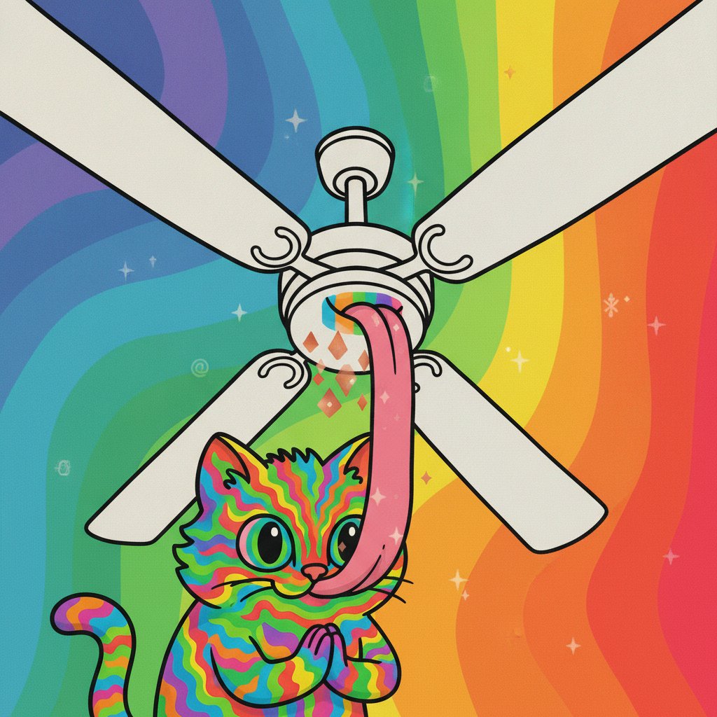 GasspasCat's tweet photo. $GASS licked the ceiling fan this morning and tasted copper but the blades are plastic and haven't moved since 2019. the cat sat there for six hours with its tongue out waiting for the flavor to change. it did. tasted like a number that doesn't show up on charts. tasted like the color between buy and sell.