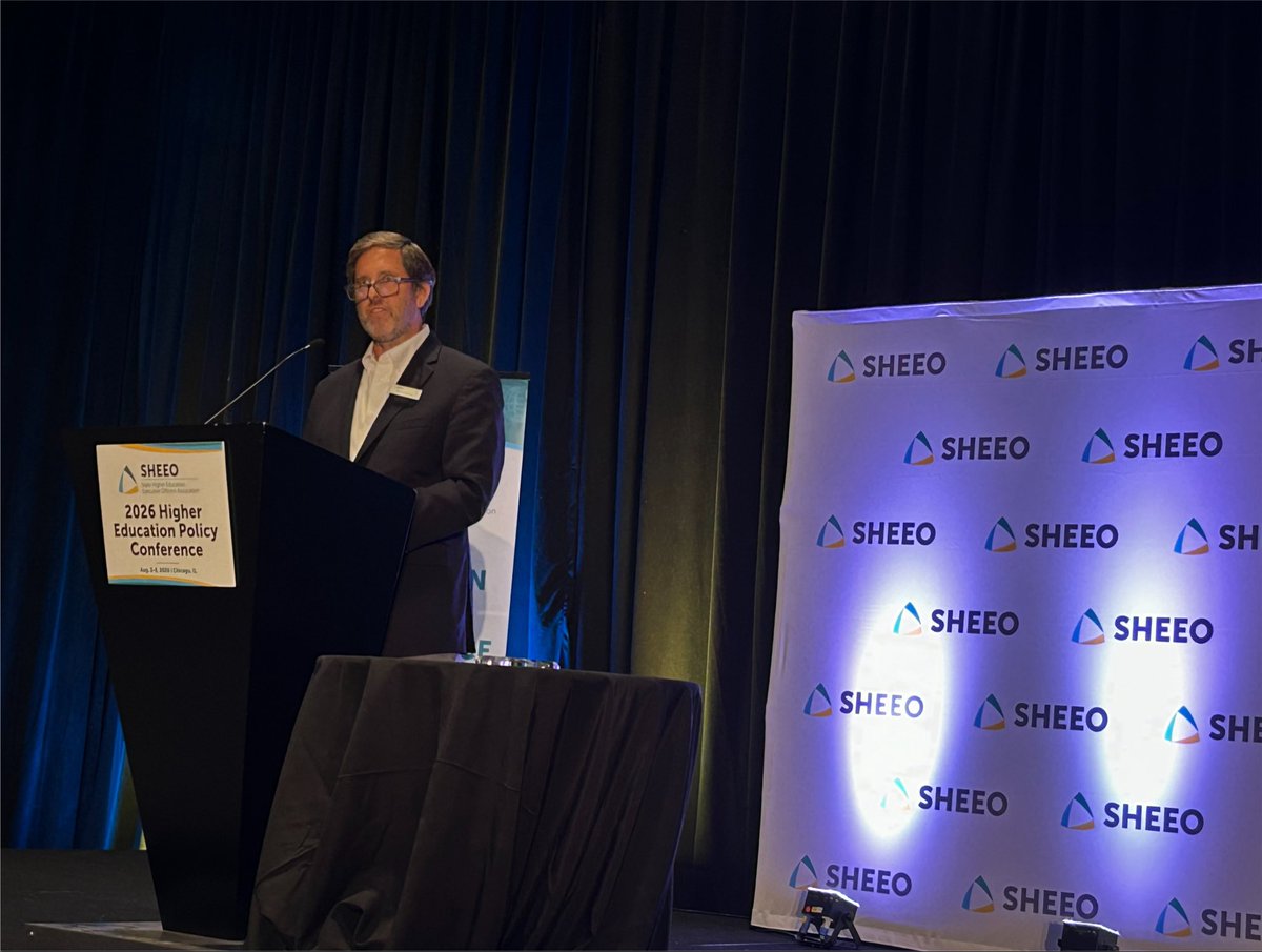 SHEEOed's tweet photo. We kicked off our 2026 Higher Education Policy Conference this evening by recognizing our SHEEO Excellence Award winners. Congratulations to @higheredutah, Clayton Christian from the Montana University System, and Andrea Spargo from @HigherEdRI. #SHEEO26 https://t.co/D0thHRpsXf