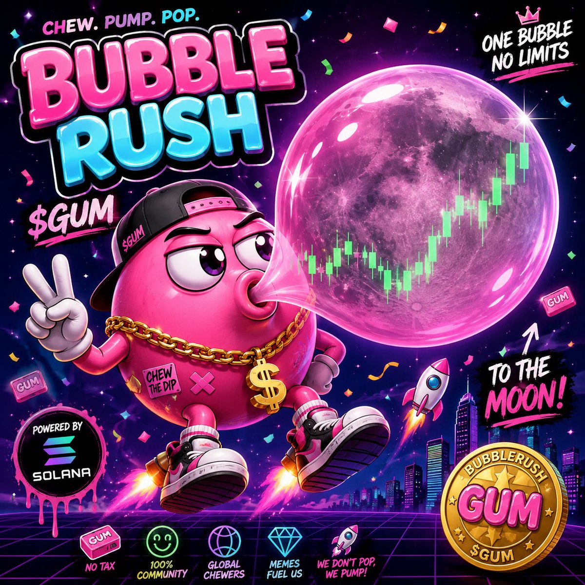 BubbleRushSOL's tweet photo. 🫧 BubbleRush ($GUM) is LIVE!

Every moon starts with one bubble.

Join the Chewers and help blow the biggest bubble on Solana.

🫧 Chew the Dip
🚀 Blow the Bubble
🌕 #BubbleRush #GUM #Solana https://t.co/sd03igoxu5