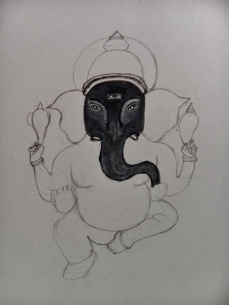 BloomingBrushes's tweet photo. Taking on new challenges!💪So far I’ve painted landscapes, flowers,birds,& 3D art. To try something different,am working on a Lord Ganesha painting now. Am not worried about the final outcome because every new learning boosts my confidence!
🎨WIP:
#bdancingbrushes https://t.co/SB3o6d1GCW