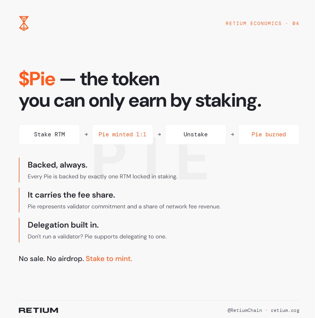 RetiumChain's tweet photo. PIE is more than a receipt. It is your proof of stake and your right to validate. https://t.co/yS7HfBXVkP