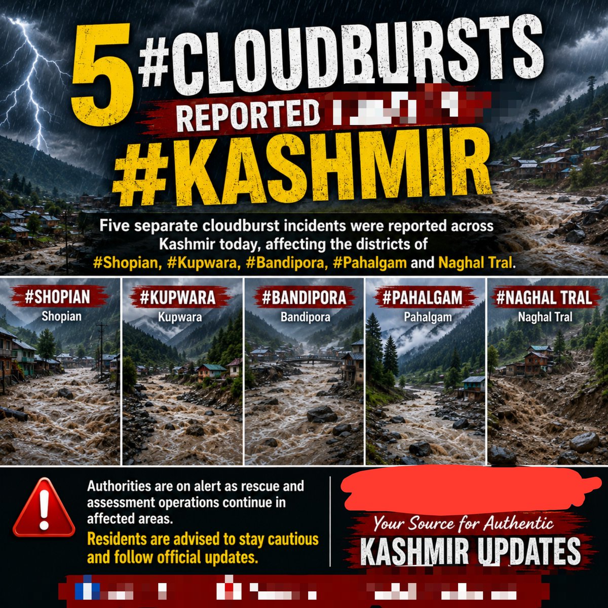 TheYasir_'s tweet photo. 5 Cloud brust reported in Kashmir Yesterday.
#Cloud #shopian #Bandipora #Tral #Phalgham https://t.co/6v6IKkXZw1