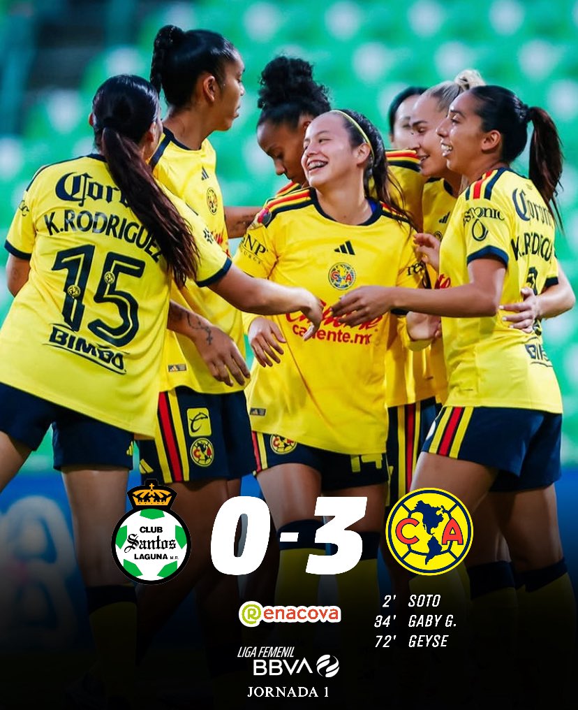 renacova's tweet photo. América inicia el torneo GOLEANDO 🔥

La femenil sigue luciendo muy fuerte 🦅 https://t.co/z6trb6US8w