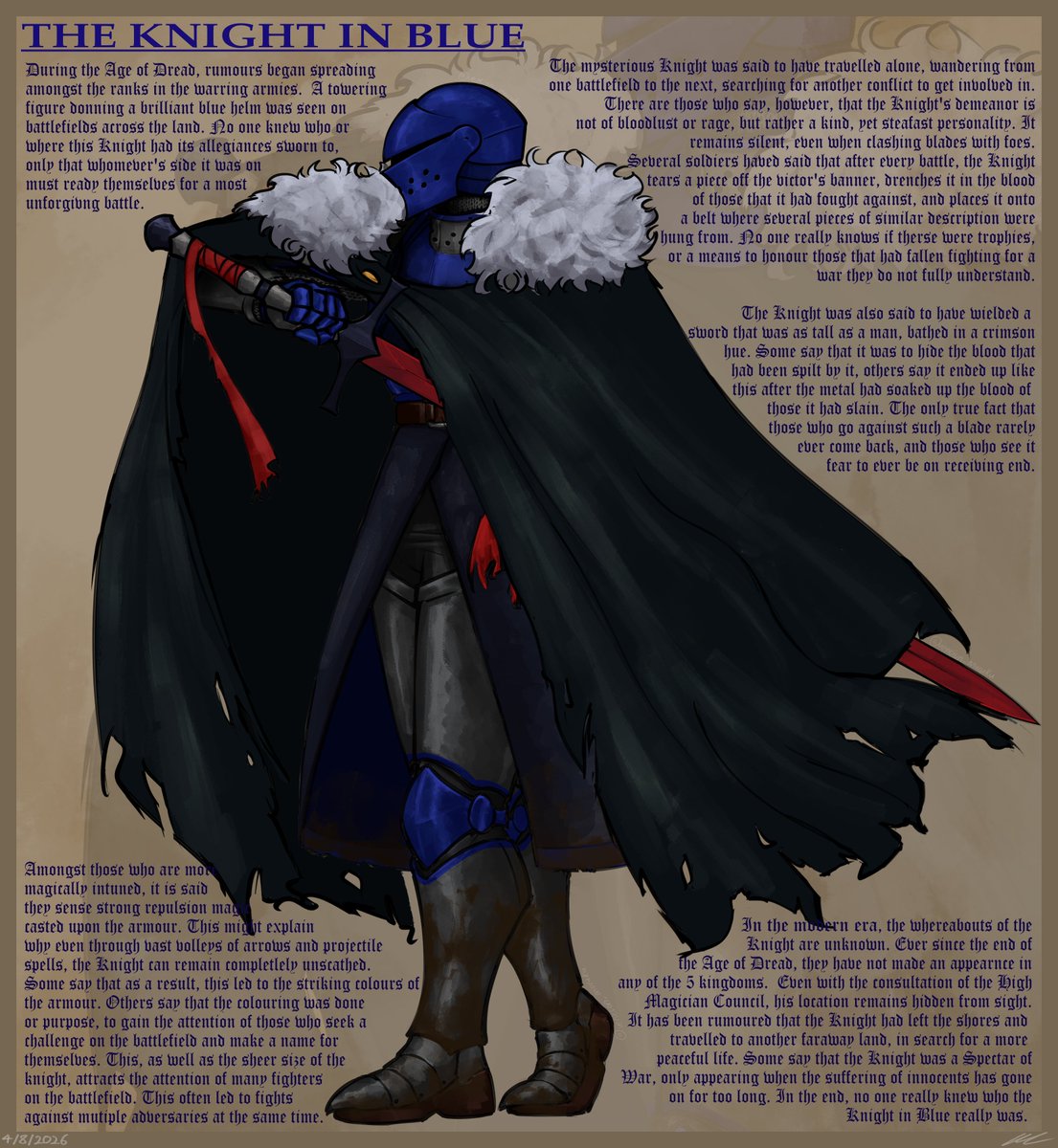 vencion_maruku's tweet photo. The Knight in Blue https://t.co/UilvJlwOYL