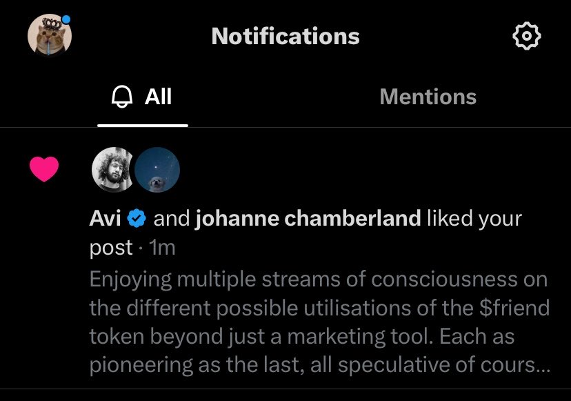 fufastacks's tweet photo. So either Avi has just confirmed he’s using the token for @friend or he’s enjoying the pure speculation 

Up to you to decide 😉 https://t.co/jORuyjJxjC