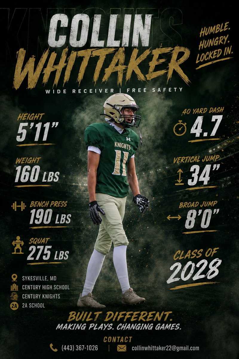 CollinWhitt11's tweet photo. Pre season stats before junior year WR/FS #highschool #recruiting #football https://t.co/PWjIo1JSEH