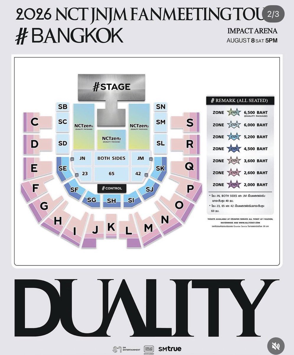 Ray752394's tweet photo. WTS 
NCT JNJM Duality fanmeeting in Bkk  (8.8.2026) 
Tickets available,
Zone 6500 NCTzen 2&amp;3        
Zone 6000 SB,SM,65 

🌍Global fans ok 
International too okay dm

Dm if wtb lfb
#NCTJNJM_FANMEETING_TOUR
#NCTJNJM_FANMEETING_TOUR_DUALITY https://t.co/UMpefGDRV0