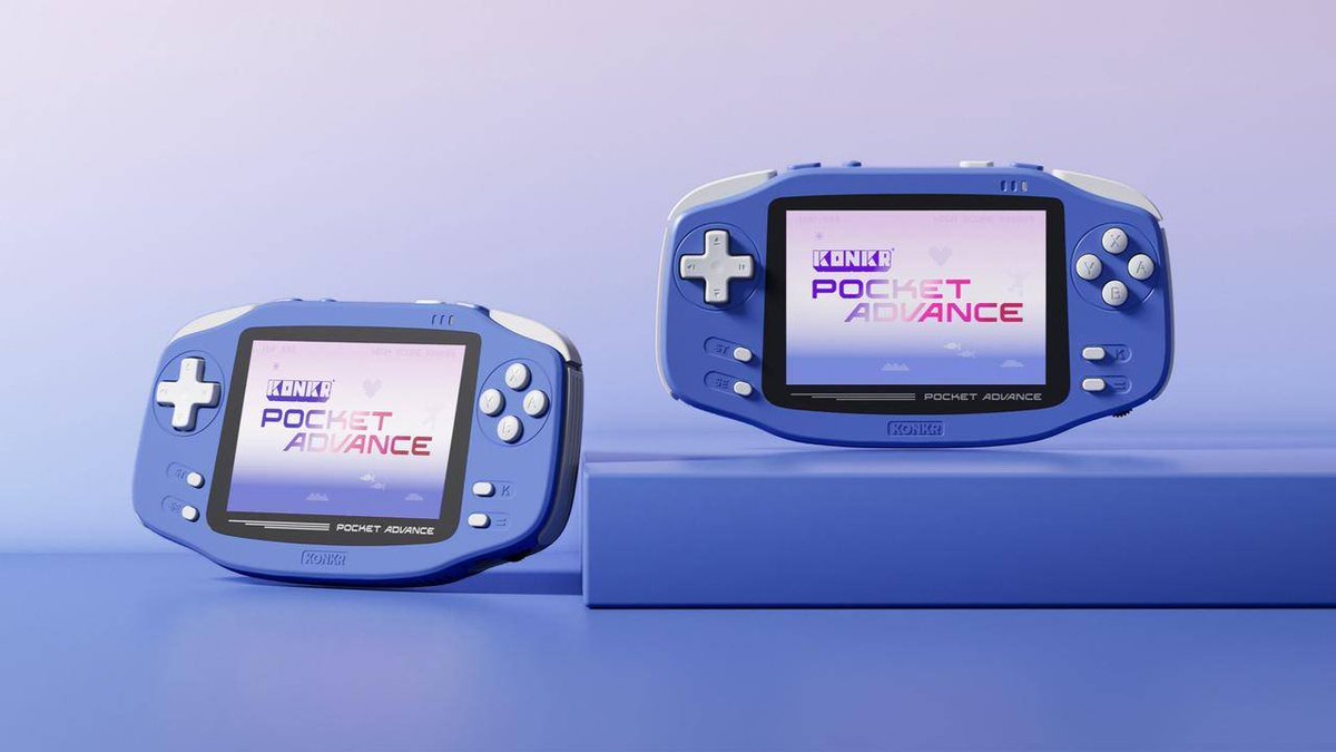stufflistings's tweet photo. Gadget of the day.

AYANEO made a modern retro handheld that looks straight out of the Game Boy Advance era.

3.5-inch 3:2 display (960 × 640), 4× pixel-perfect scaling, D-pad and ABXY controls, separate L2/R2 buttons, microSD, Wi-Fi 5, Bluetooth 5.0, USB-C charging, headphone jack, and volume wheel.

The KONKR Pocket Advance...