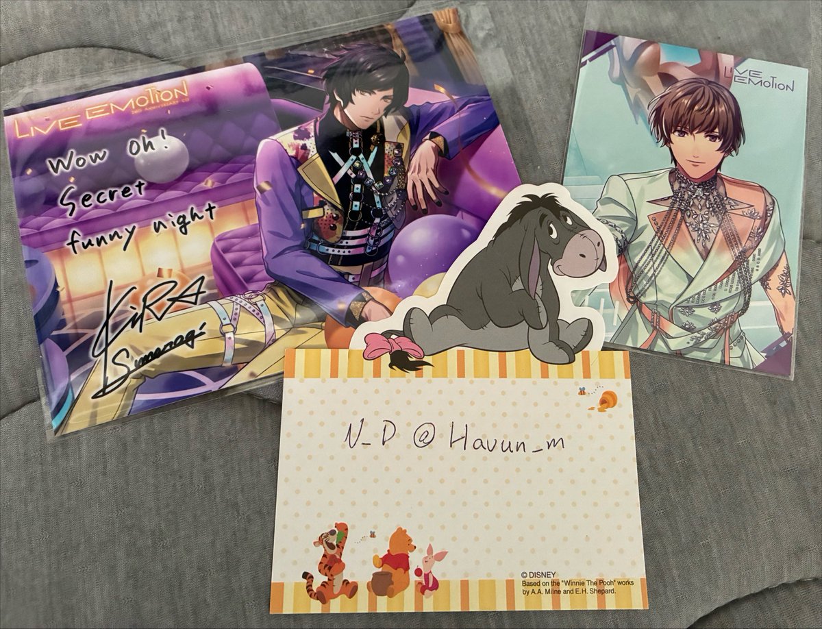 Havun_m's tweet photo. 【交換】うたプリ ライエモ CD 2周年 LIVE EMOTION 2nd Anniversary CD特典 メッセージカード　店舗特典ブロマイド

譲）　綺羅　瑛二
求）　カミュ

郵送交換
検索からお気軽にお声掛けください
宜しくお願い致します https://t.co/9NwhODmzM0
