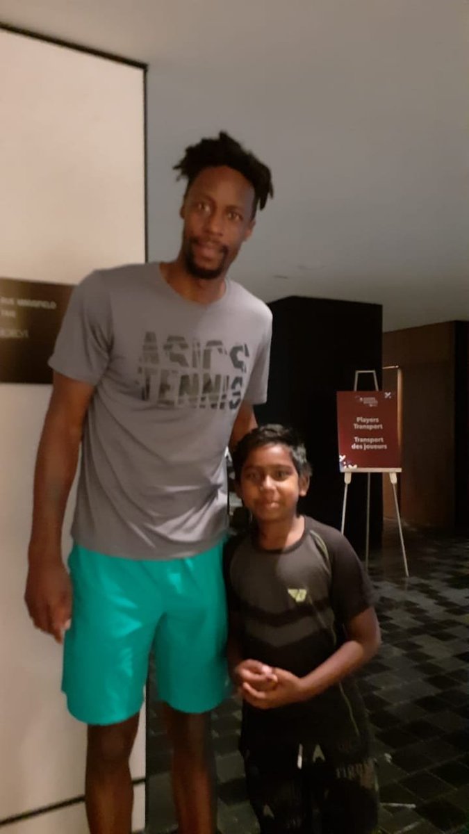 boscoffernandes's tweet photo. @TennisTV Wow. @Gael_Monfils . #BigHeart . Thankyou for coming to Montreal. Also thank you for this memorable pic (Montreal 2019) with my son #ShounakRafaelFernandes. It means so much to him . God bless you abundantly always 🙏 https://t.co/VWzxQ9nSTL