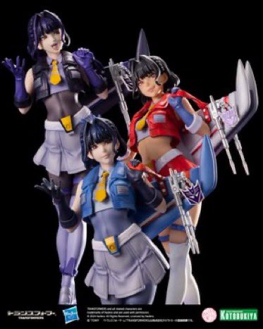 sailrstarscream's tweet photo. The bishojo statues will forever be funny as fuck for having starscream make thundercracker and skywarp get the same haircuts but also forcing them to cover up their stomachs and legs https://t.co/Wy0KP8KR0p